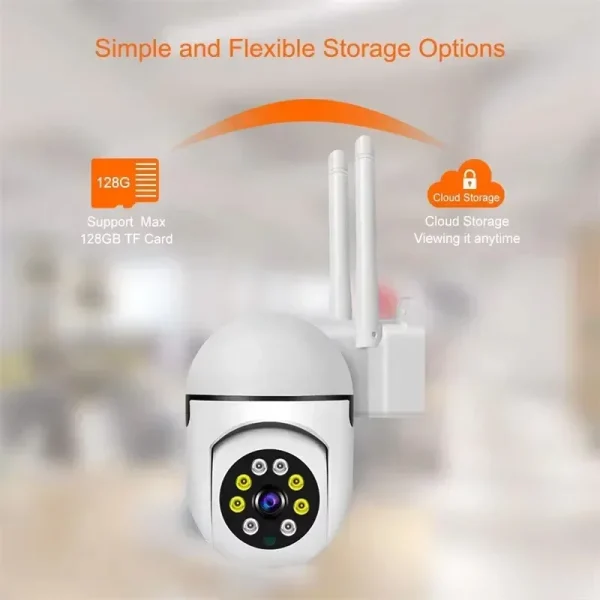 1080P PTZ WIFI IP Camera Audio CCTV Surveillance 4X Zoom Night Full Color Wireless Waterproof H.264 Audio Security