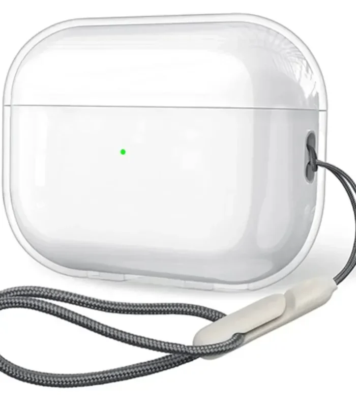 Clear Soft TPU Earphone Case for Airpods 4 3 2 1 Pro Pro2 Pro 3 Shockproof with Lanyard Strap for Airpods 4 Charging Case Cover